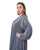 Hanayen A-Line Gray Abaya with Crystal Embellishments