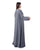 Hanayen A-Line Gray Abaya with Crystal Embellishments