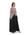 Hanayen Two-Tone Abaya with Overlay & Embroidered Edges best abaya online in dubai