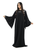 Hanayen Black Abaya with Crystal Neckline & Sleeve Accents | Clearance best abaya online in dubai