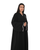 Hanayen Black Abaya with Wave Crystal Embellishments on Sleeves and Sheila best abaya online in dubai