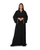 Hanayen Black Abaya with Wave Crystal Embellishments on Sleeves and Sheila best abaya online in dubai