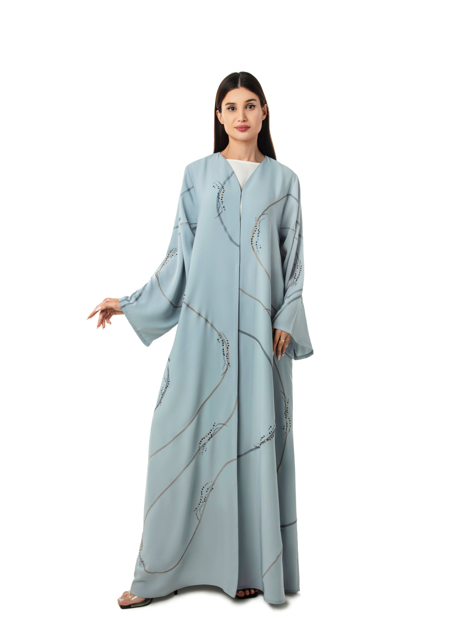 Hanayen Abaya Dubai Design With Crystal Details