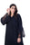 Hanayen Abaya With Lace Insert In Black