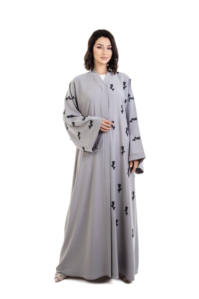 Hanayen Abaya with Laser Cutting Design