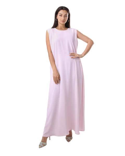 Hanayen Baby Pink Plain Inner best abaya online in dubai