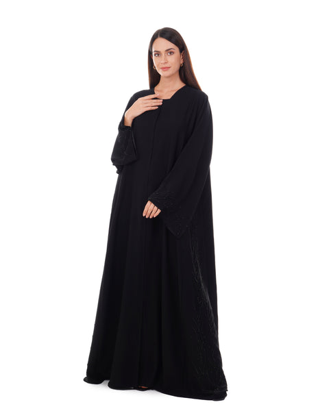 Hanayen Beaded Black Classic Abaya