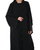 Hanayen Black Abaya with 3D Wavy Texture best abaya online in dubai