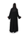 Hanayen Black Abaya with 3D Wavy Texture best abaya online in dubai