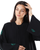 Hanayen Black Abaya With Embroidered Motifs and Crystal Beading best abaya online in dubai