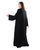 Hanayen Black Abaya With Embroidered Motifs and Crystal Beading best abaya online in dubai