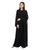 Hanayen Black Abaya With Embroidered Motifs and Crystal Beading best abaya online in dubai