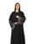 Hanayen Black Abaya with Golden Wave Crystal Embellishment best abaya online in dubai
