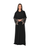 Hanayen Black Abaya with Golden Wave Crystal Embellishment best abaya online in dubai