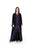Hanayen Black Abaya with Intricate Purple Scalloped Border and Crystal Accents best abaya online in dubai