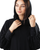 Hanayen Black Abaya with Pearl Embellished Cuffs best abaya online in dubai