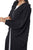 Hanayen Black Abaya with Pleated Sleeve Detail