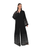 Hanayen Black Abaya with Scallop Detail Sleeves & Hem best abaya online in dubai