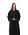 Hanayen Black Abaya with Shimmer Stitch Details best abaya online in dubai