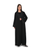 Hanayen Black Abaya with Shimmer Stitch Details best abaya online in dubai
