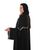 Hanayen Black Abaya with Wave Crystal Embellishments on Sleeves and Sheila best abaya online in dubai
