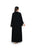 Hanayen Black & Beige with Wavy Beaded Trim best abaya online in dubai