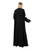 Hanayen Black Everyday Abaya With White Piping best abaya online in dubai