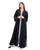 Hanayen Black Floral Embroidered Abaya