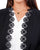 Hanayen Black Floral Embroidered Abaya