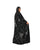 Hanayen Black Geometric Prism Abaya with Floral Accents best abaya online in dubai