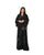 Hanayen Black Geometric Prism Abaya with Floral Accents best abaya online in dubai