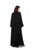 Hanayen Black Lapel Collar Abaya