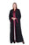 Hanayen Black Satin Lapel Abaya With Maroon Satin best abaya online in dubai