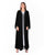 Hanayen Black Velvet Abaya with Intricate Lace Accents