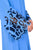 Hanayen Blue Abaya with Navy Laser-Cut Filigree & Crystals best abaya online in dubai
