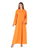 Hanayen Bright Orange Plain Abaya | Clearance best abaya online in dubai