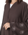 Hanayen Brown Abaya with Floral Embroidery and Pearl Accents best abaya online in dubai