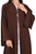 Hanayen Brown Abaya with Scalloped Embroidered Trim best abaya online in dubai