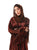 Hanayen Brown Velvet Belted Abaya | Clearance best abaya online in dubai