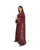 Hanayen Burgundy Embroidered Open Abaya best abaya online in dubai