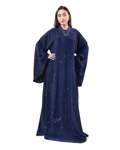 Hanayen Butterfly Cut Abaya Adorned With Crystals