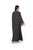Hanayen Charcoal Abaya with Artisanal Lavender Filigree Embroidery best abaya online in dubai