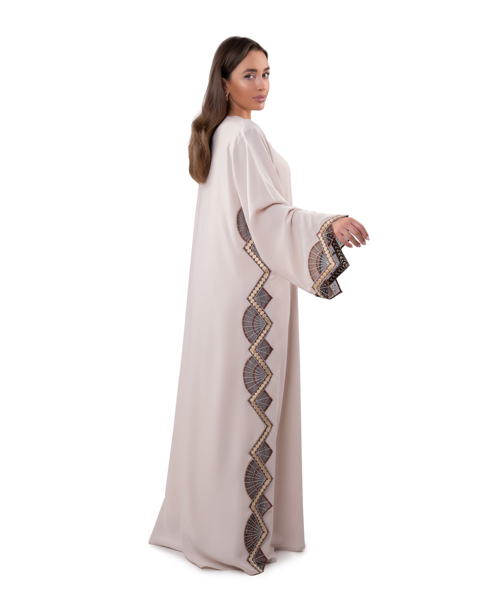 Hanayen Classic Abaya Lace With Side Details