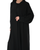 Hanayen Classic Black Abaya with Elegant Pleated Sleeves best abaya online in dubai