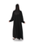 Hanayen Classic Black Abaya with Elegant Pleated Sleeves best abaya online in dubai