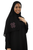 Hanayen Classic Black Sheila with Luxury Hanayen Flower Logo best abaya online in dubai