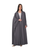 Hanayen Classic Grey Abaya with White Trim best abaya online in dubai