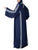 Hanayen Color Abaya With White Stripes On Border | Clearance best abaya online in dubai