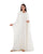 Hanayen Crystal Embellished White Abaya