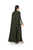 Hanayen Dark Olive Abaya with Contrasting Lime Green Floral Embroidery best abaya online in dubai